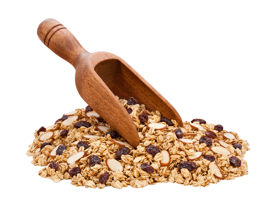 Granola, Almonds, and Raisins 